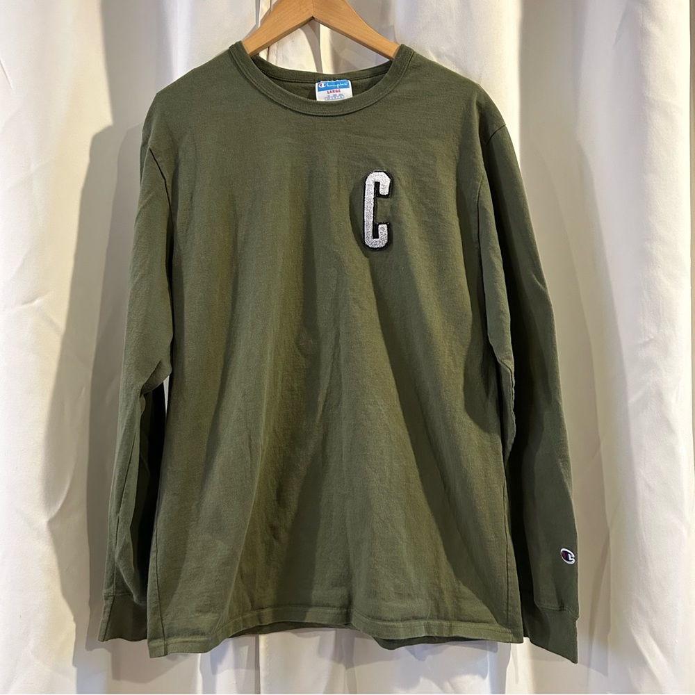 Vintage Y2K Champion C Logo Long Sleeve Tee Size Large